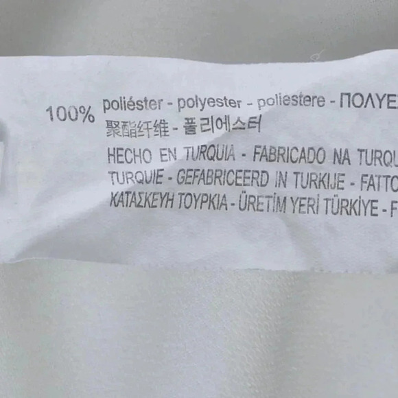 Zara White Blouse Top With Belt  V-Neck Flowy Size Small - Picture 13 of 14